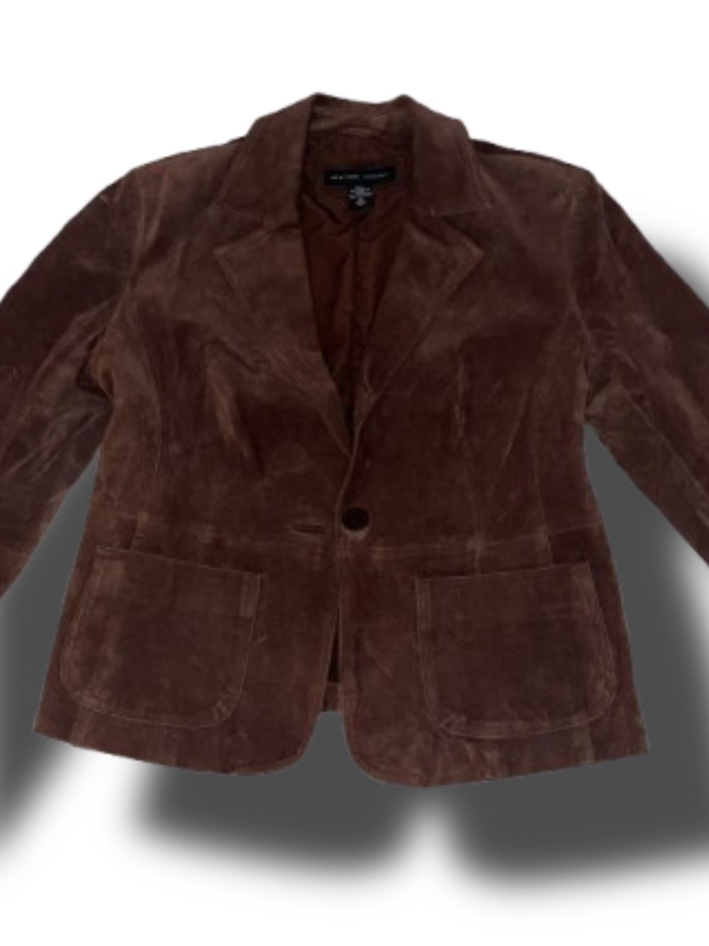 New York & Company Brown Suede Blazer Jacket